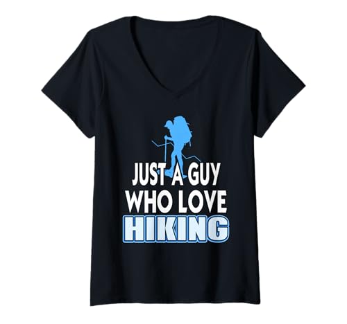 Damen Nur EIN Typ Der Wandern Liebt Outdoor Abenteurer T-Shirt mit V-Ausschnitt Damen Nur EIN Typ Der Wandern Liebt Outdoor Abenteurer T-Shirt mit V-Ausschnitt von Männer Die Wandern Und Natur Erkunden Lieben