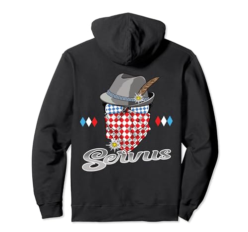 Servus Trachten Herren Bayern Passend für Oktoberfest Kostüm Pullover Hoodie von Männer Ersatztracht Lausbua Servus Bayern & Tirol