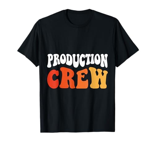 Jungen Girls Retro Production Crew T-Shirt Jungen Girls Retro Production Crew T-Shirt von Männer Frauenproduktion Crew Kleidung