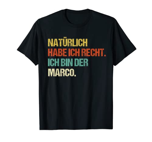 MARCO TShirt Lustiger Spruch Vorname Männer Name T-Shirt von Männer Vornamen Designs & Namen