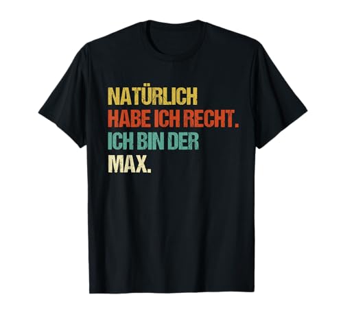MAX TShirt Lustiger Spruch Vorname Männer Name T-Shirt von Männer Vornamen Designs & Namen