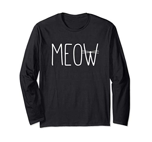 Meow Lustige Klang Katze Sprüche Damen Herren Langarmshirt Meow Lustige Klang Katze Sprüche Damen Herren Langarmshirt von Männer & Frauen Katzen Co.