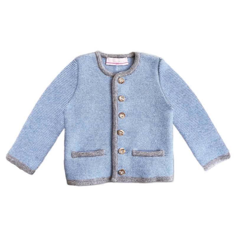 Kinder Trachten Strickjacke Hellblau von Maerchenkaufhaus