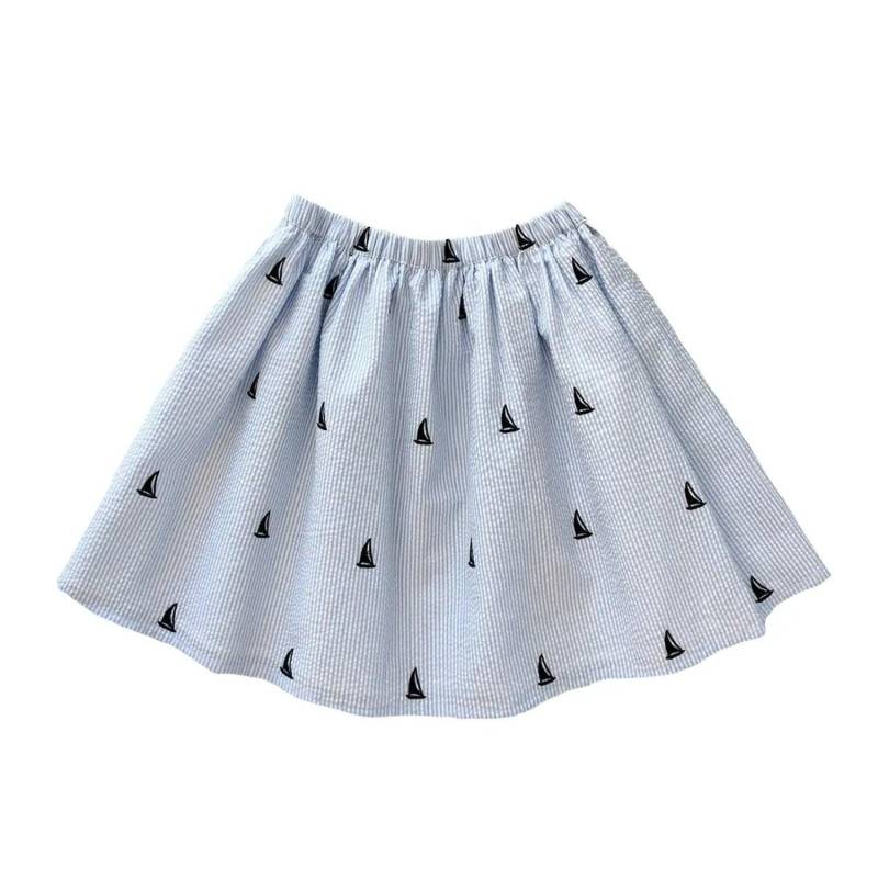 Mädchen Rock Segelbooten Streifen-Dessin von Maerchenkaufhaus