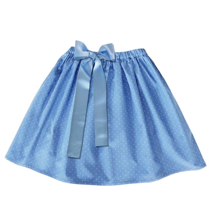 Mädchen Rock Tupfen-Dessin Hellblau von Maerchenkaufhaus