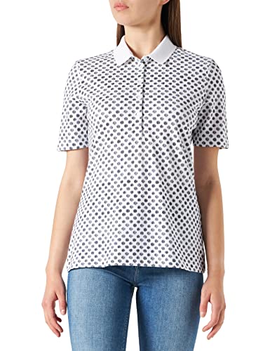 Maerz Damen Print Poloshirt Halbarm, Navy, Regular von Maerz