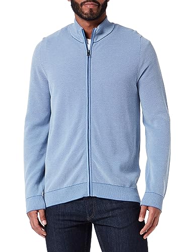 Maerz Herren Biobaumwolle Strickjacke, Cold Blue, Blau von Maerz