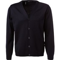 MAERZ Muenchen Herren Cardigan blau Merinowolle unifarben von maerz muenchen