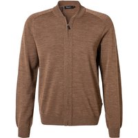 Maerz Herren Cardigan braun Merinowolle unifarben von Maerz