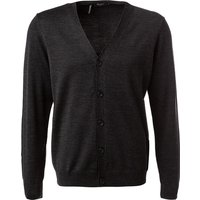 MAERZ Muenchen Herren Cardigan grau Merinowolle unifarben von maerz muenchen
