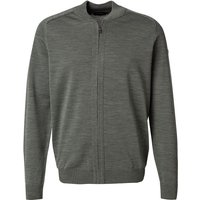 MAERZ Muenchen Herren Cardigan grün Merinowolle unifarben von maerz muenchen