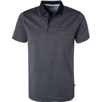 Maerz Herren Polo-Shirt blau Baumwoll-Jersey von Maerz