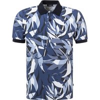 Maerz Herren Polo-Shirt blau Baumwoll-Piqué von Maerz