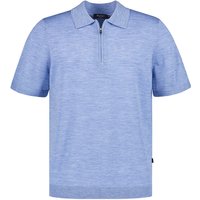 Maerz Herren Polo-Shirt blau Wolle von Maerz