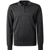 Maerz Herren Polo-Shirts grau Merinowolle von Maerz