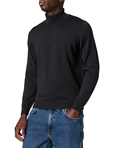 Maerz Herren März Strick Rollkragen Anthrazit 100 % Merino Superwash Pullover, Grau (591), 56 EU von Maerz