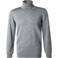 Maerz Herren Pullover Grau Merinowolle unifarben von Maerz