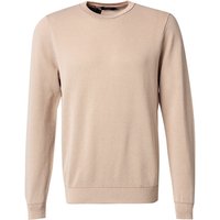 Maerz Herren Pullover beige Baumwolle unifarben von Maerz