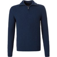 MAERZ Muenchen Herren Troyer blau Schurwolle unifarben von maerz muenchen