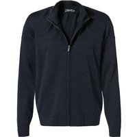 MAERZ Muenchen Herren Cardigan blau Merinowolle unifarben von maerz muenchen