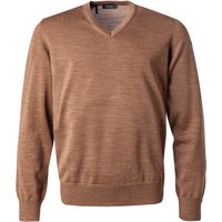 MAERZ Muenchen Herren V-Pullover braun unifarben von maerz muenchen