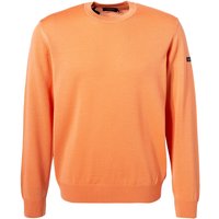 Maerz Herren Pullover orange Merinowolle unifarben von Maerz