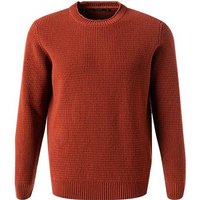 Maerz Herren Pullover rot Schurwolle unifarben von Maerz