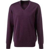 Maerz Herren Pullover violett Merinowolle unifarben von Maerz