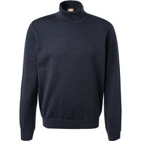 MAERZ Muenchen Herren Rollkragenpullover blau Merinowolle unifarben von maerz muenchen