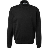 Maerz Herren Rollkragenpullover schwarz Merinowolle unifarben von Maerz