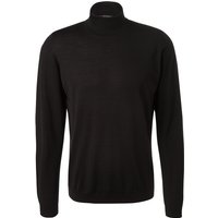 Maerz Herren Rollkragenpullover schwarz unifarben von Maerz