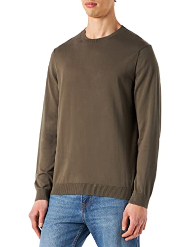 Maerz Herren Rundhals, Baumwolle Pullover, Ivy Green, Regular von Maerz