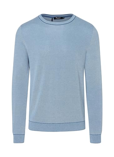 Maerz Herren Rundhals Biobaumwolle Pullover, Cold Blue, Blau von Maerz