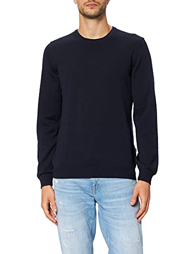 Maerz Herren Rundhals Merino Superwash Pullover, Blau, 52 EU von Maerz