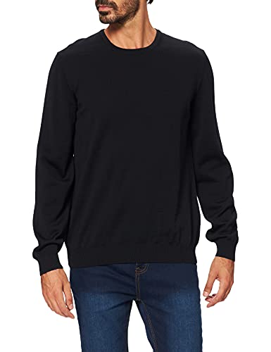 Maerz Herren Rundhals Merino Superwash Pullover, Schwarz, 50 EU von Maerz