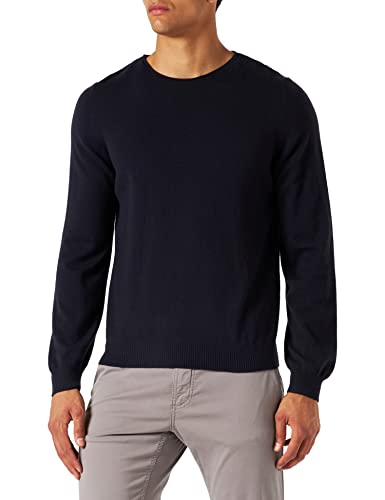 Maerz Herren trui ronde hals merinowol Pullover, Navy, 58 EU von Maerz