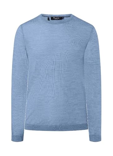 Maerz Herren Rundhals Summer Merino Pullover, Blau (Stone Blue 324), 48 von Maerz