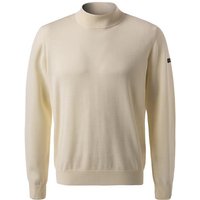 Maerz Herren Stehkragenpullover beige Schurwolle unifarben von Maerz