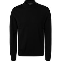 MAERZ Muenchen Herren Stehkragenpullover schwarz Schurwolle unifarben von maerz muenchen