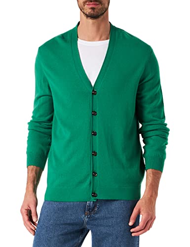 Maerz Herren Strick Cardigan Merinowolle Pullover, Garden Green, Regular von Maerz