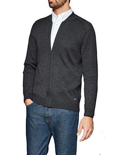 Maerz Herren Strickjacke, Grau (Anthrazit 591), XXXX-Large (Herstellergröße: 60) von Maerz