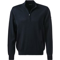 MAERZ Muenchen Herren Troyer blau Merinowolle unifarben von maerz muenchen