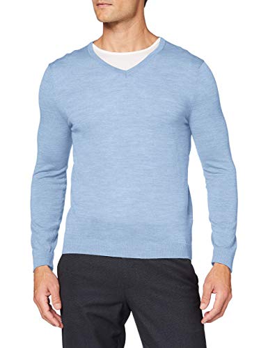 Maerz Herren V-Ausschnitt Pullover, Dyson Blue, 50 von Maerz