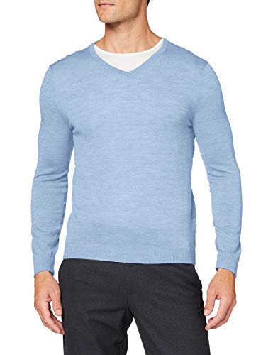 Maerz Herren V-Ausschnitt Pullover, Dyson Blue, 56 von Maerz