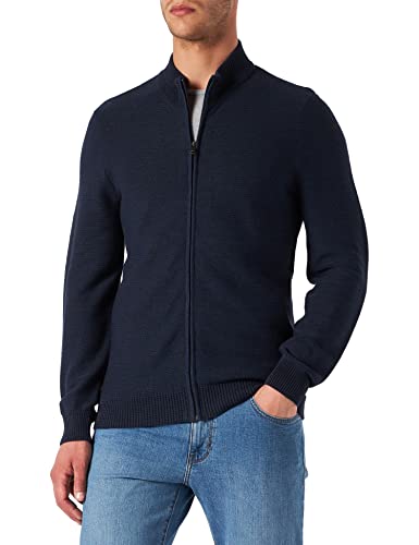 Maerz Herren Zip 1/1 Arm Strickjacke, Navy, Regular von Maerz