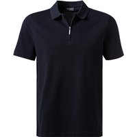 Maerz Herren Zip-Polo blau Baumwoll-Piqué von Maerz