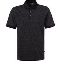 Maerz Herren Polo-Shirt blau Baumwolle meliert von Maerz