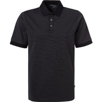 Maerz Herren Polo-Shirt blau Baumwolle meliert von Maerz