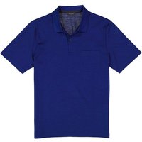 Maerz Herren Polo-Shirt blau Baumwolle meliert von Maerz