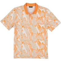 Maerz Herren Polo-Shirt orange Baumwoll-Piqué gemustert von Maerz